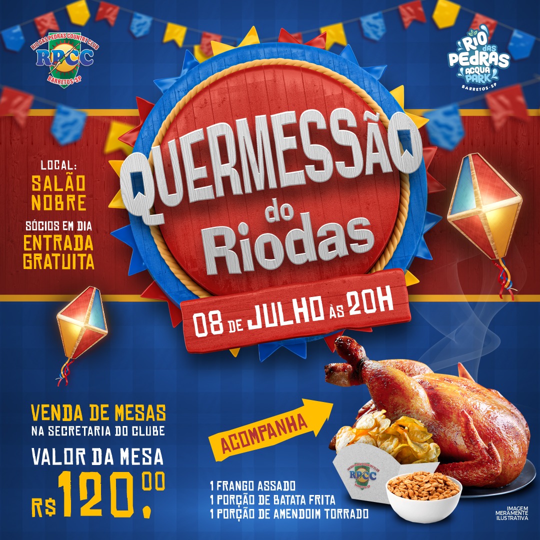 “Quermessão do Riodas” acontece no próximo dia 8 de julho