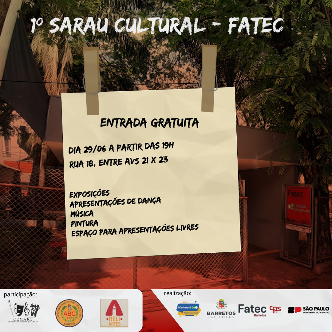 Fatec Barretos promove “1º Sarau Cultural”