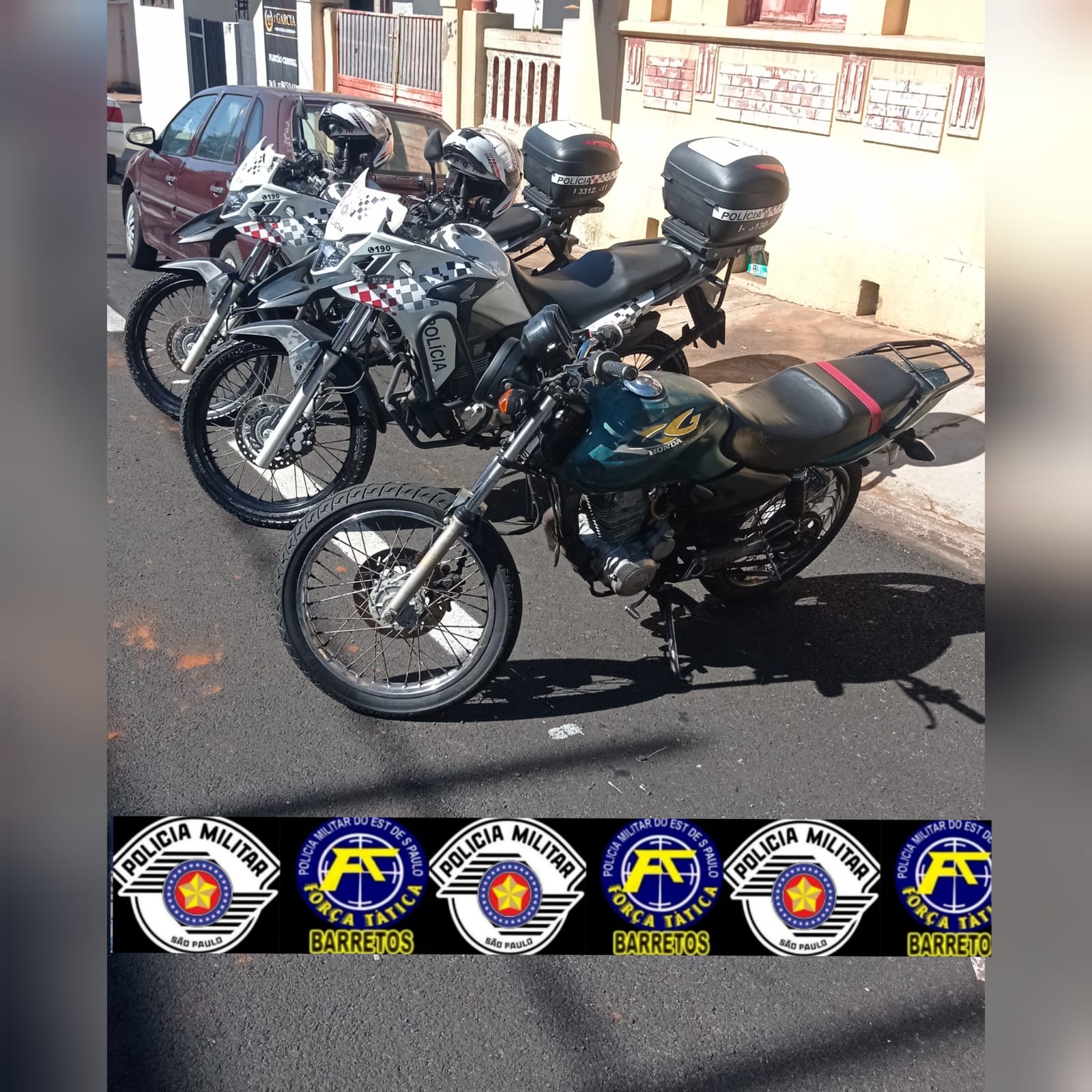 Adolescente é localizado com moto com placa adulterada