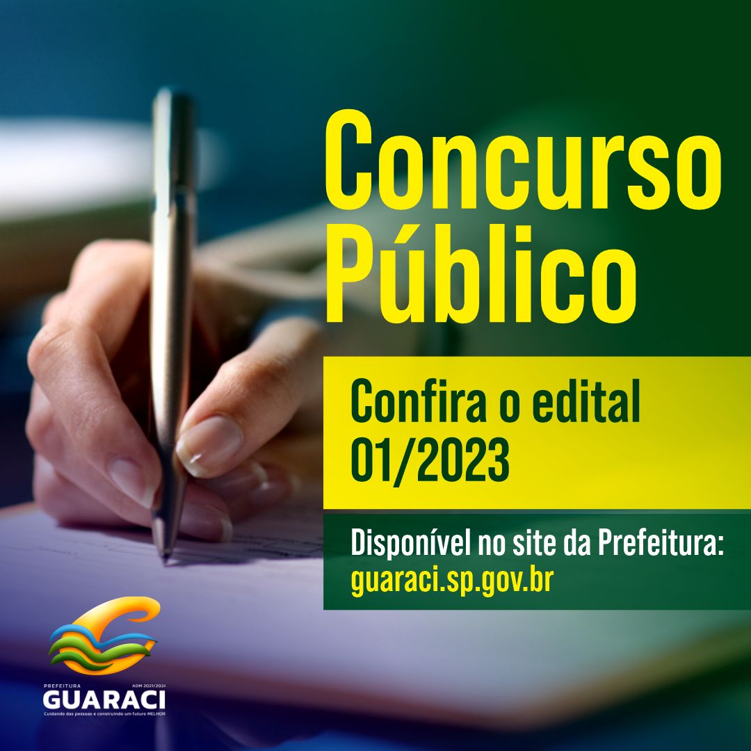 Prefeitura do Município de Guaraci divulga edital para Concurso Público