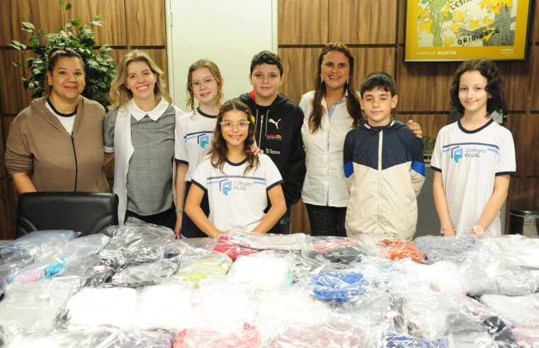 Campanha do Agasalho 2023: FSS destaca ação solidária de alunos do Colégio Plus