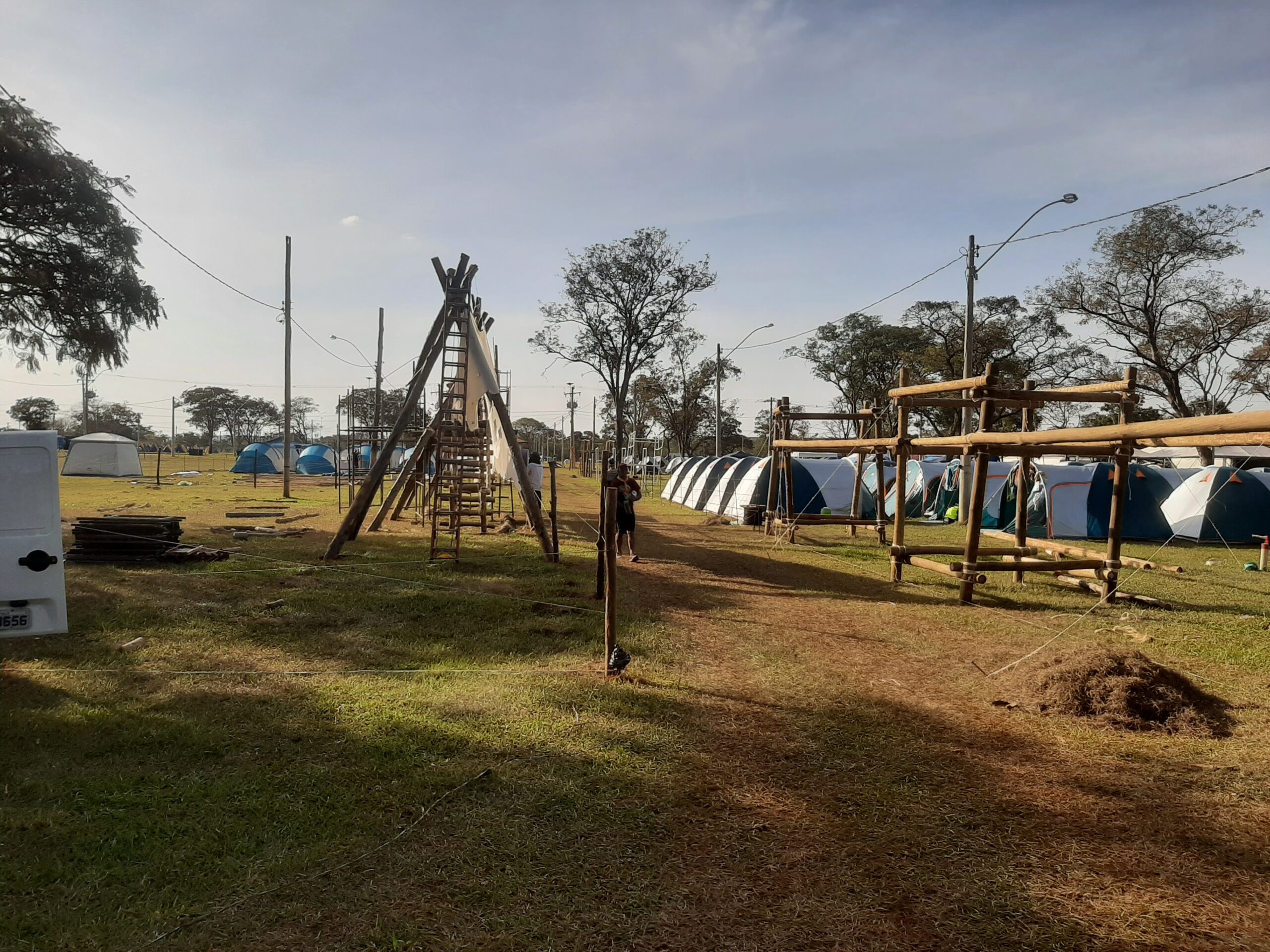 Parque do Peão está sendo preparado para o acampamento dos Desbravadores