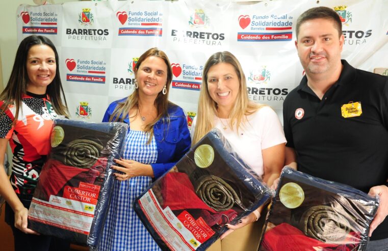 Fundo Social de Solidariedade recebe doação de leite e cobertores