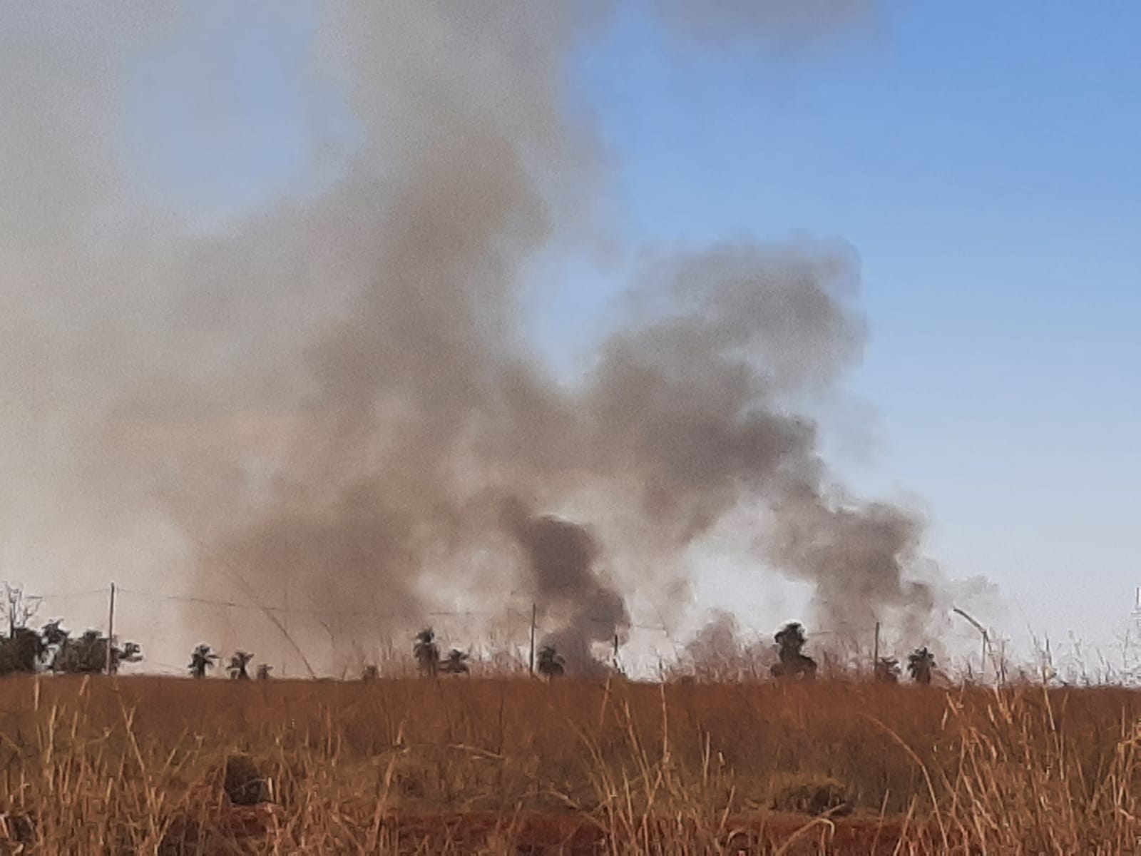 Incêndio é registrado na área rural de Barretos