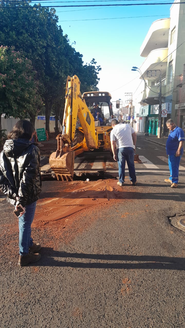 SAAE confirma rompimento de adutora no centro