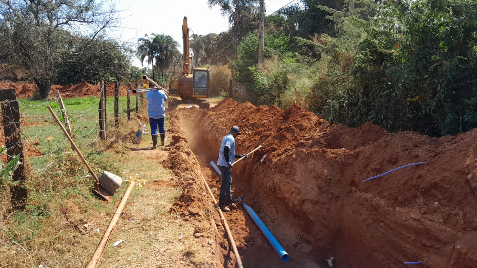 SAAE Barretos constrói nova linha de recalque da elevatória no Jardim Caiçara