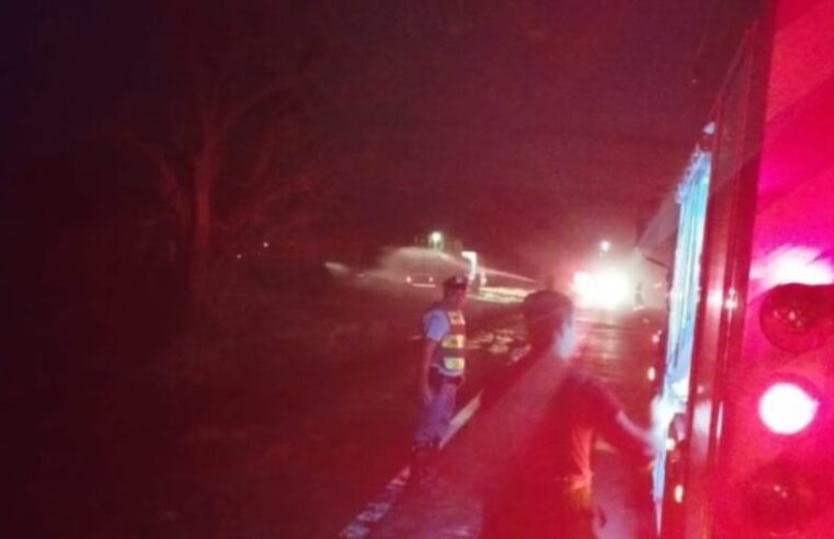Bombeiros apagam fogo em carga na rodovia próximo a Barretos