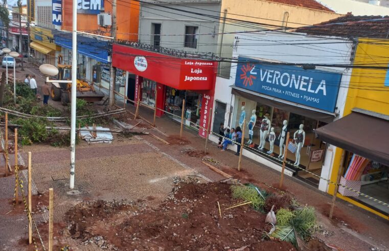 Obras: calçadão da rua 20 começa a ser aberto