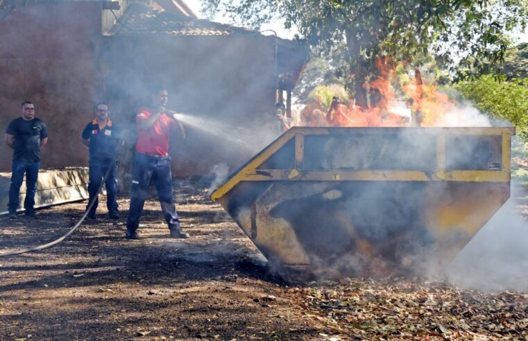 Defesa Civil de Barretos realiza treinamento para combate a incêndios em áreas urbanas