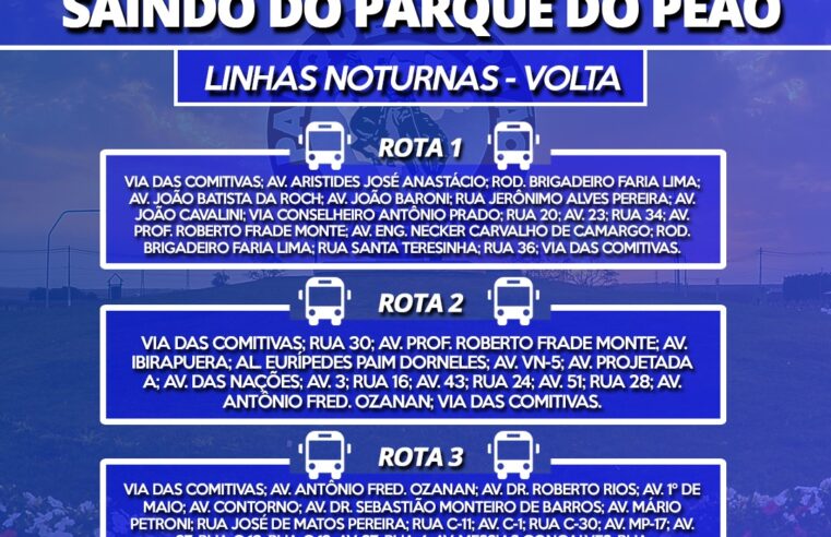 Transporte Público terá linhas exclusivas para o Parque do Peão no período da festa