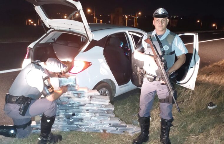 Policiamento Rodoviário prende indivíduo transportando drogas