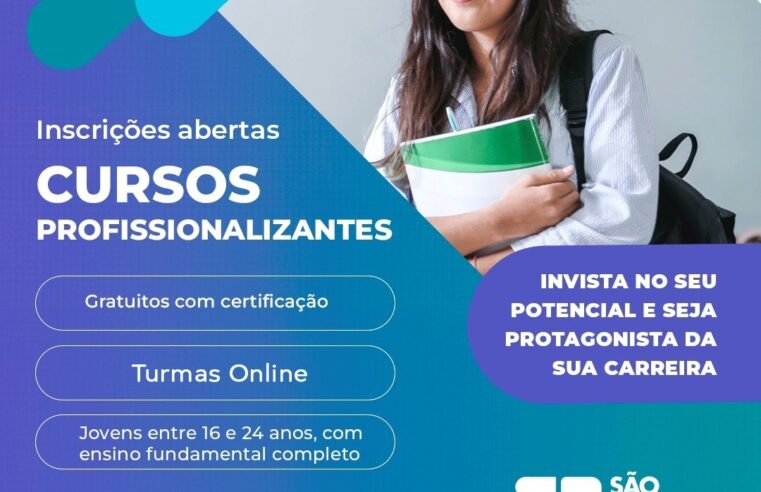 Prefeitura incentiva jovens a participarem de cursos profissionalizantes gratuitos