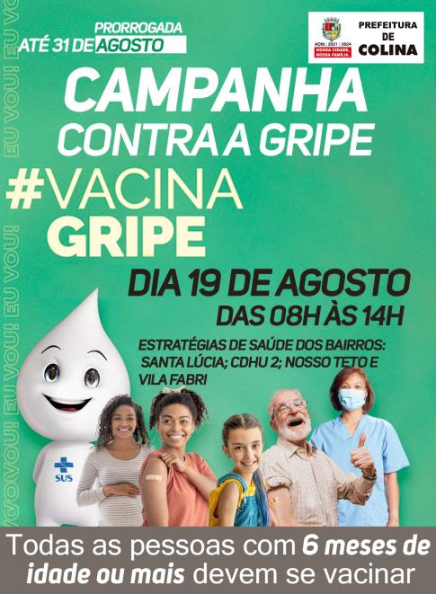 Campanha de Vacinação contra a Gripe está prorrogada até 31 de agosto