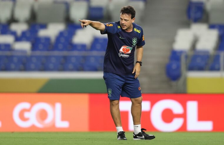 Técnico Fernando Diniz comanda primeiro treino do Brasil