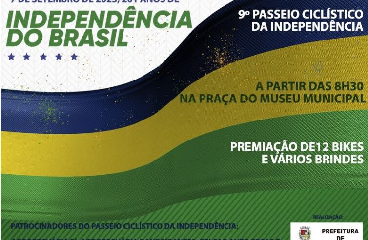 Colina terá ato cívico e passeio ciclístico nas comemorações dos 201 anos da Independência