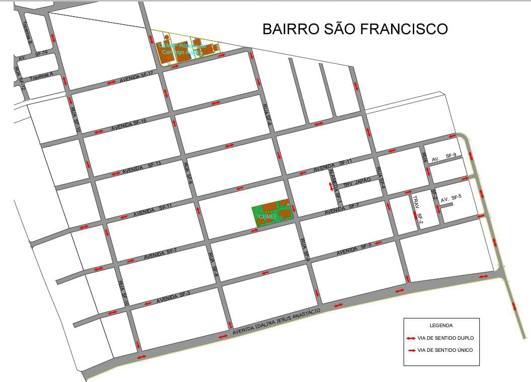 Prefeitura informa sobre mudanças no tráfego do Bairro São Francisco