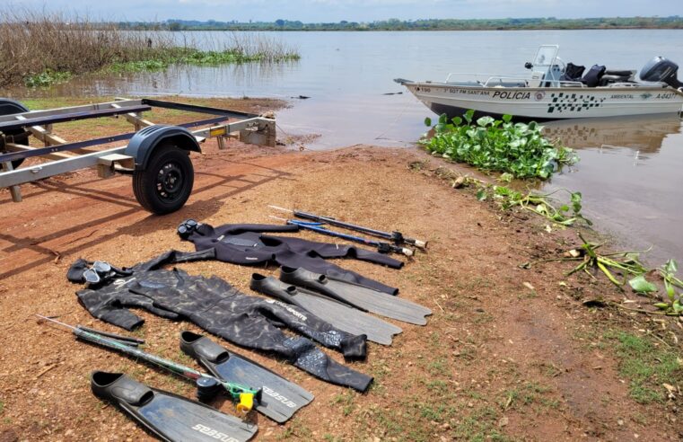 Polícia Ambiental flagra pescadores realizando pesca submersa com  15 kg de peixe