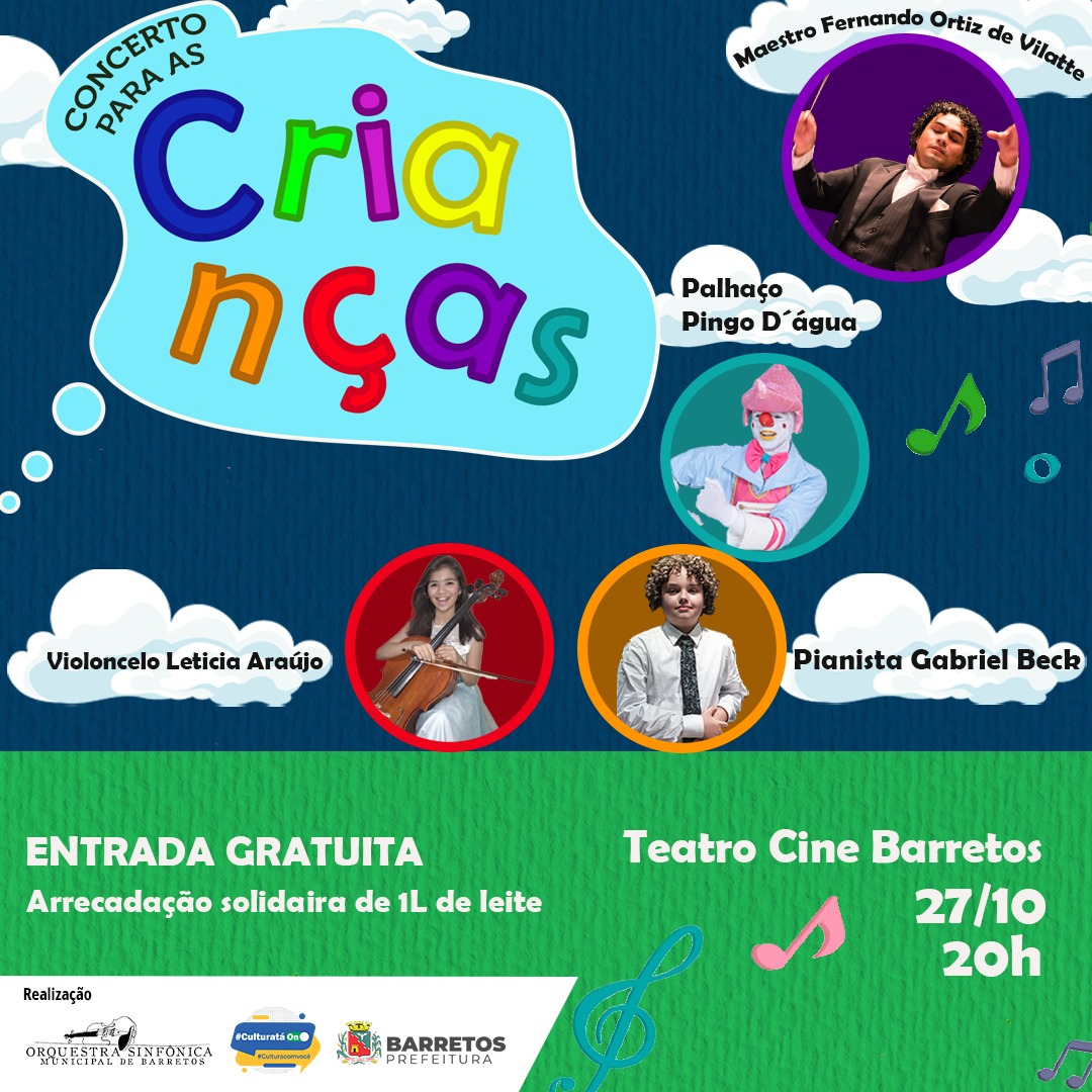 Orquestra Sinfônica Municipal de Barretos apresenta “Concerto para as Crianças”