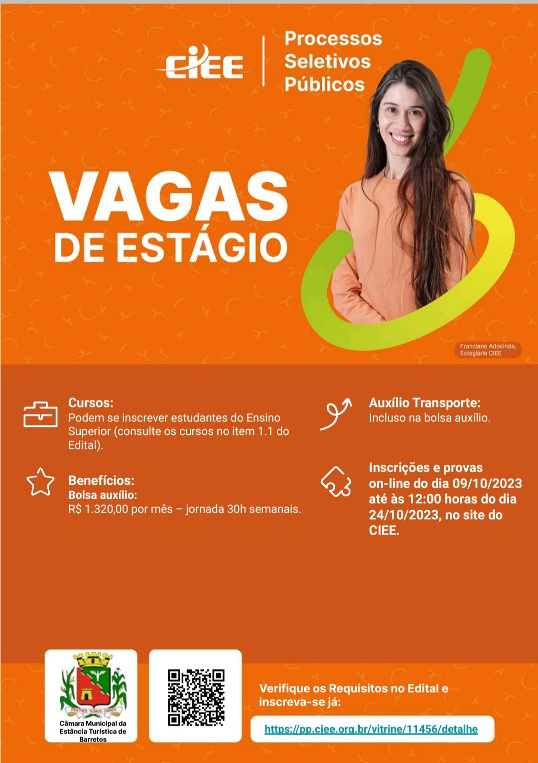 Câmara realiza processo seletivo para estágio na Câmara