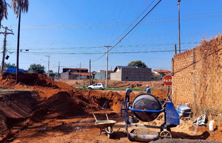 Obras de drenagem no Jardim Caiçara chegam à Avenida Loja Maçônica Fraternidade Paulista