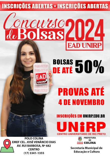 Polo Colina de Educação a Distância UNIRP abre inscrições para o Vestibular 2024