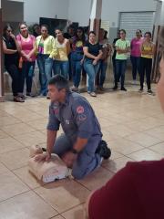 Corpo de Bombeiros orienta profissionais da Educação de Colina