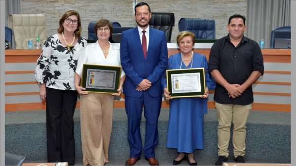 Guta Bampa e Rita Ribeiro recebem títulos de Cidadãs Beneméritas de autoria do vereador Chafei