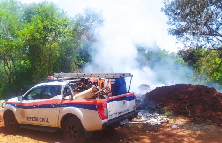 Defesa Civil apaga  incêndio no Jardim Etemp