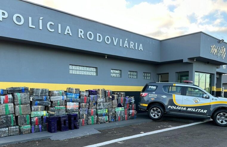 PM Rodoviária prende dois e apreende 1,9 tonelada de maconha em Pardinho