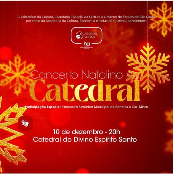 Concerto Natalino acontece hoje na Catedral