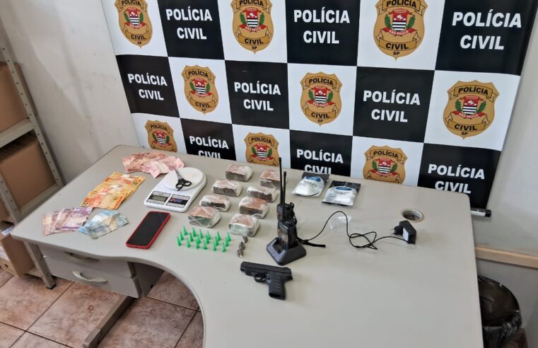 Polícia Civil de Guaíra prende acusado por tráfico