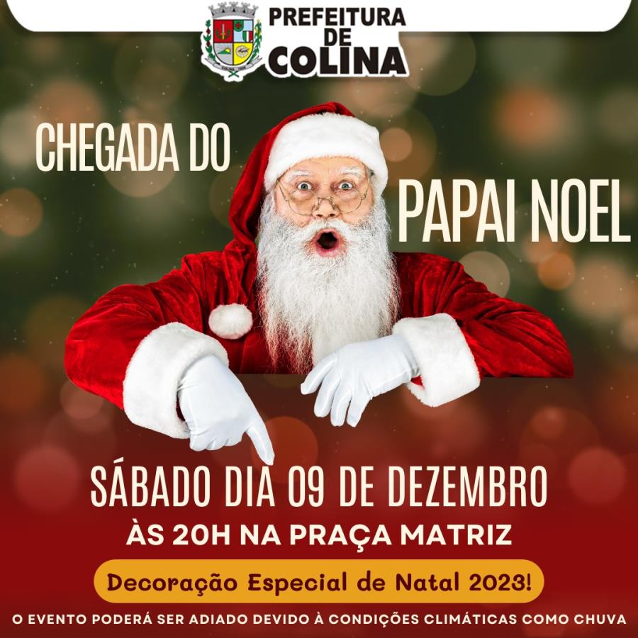 Fundo Social de Colina inaugura decoração de Natal com a chegada do Papai Noel neste sábado