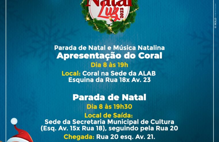 Programação “Natal Luz 2023” começa nesta sexta-feira