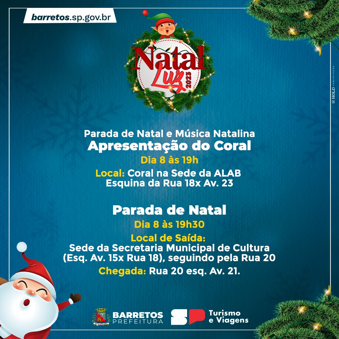 Programação “Natal Luz 2023” começa nesta sexta-feira