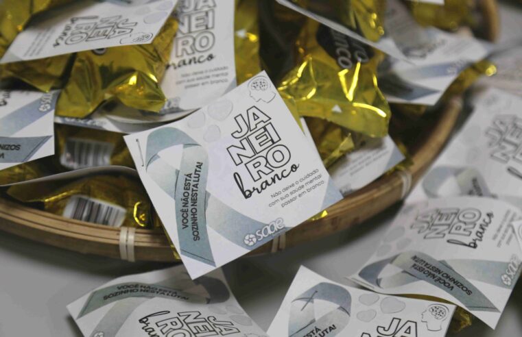 SAAE Barretos engaja na Campanha Janeiro Branco com distribuição de bombons de chocolate branco para conscientização da saúde mental