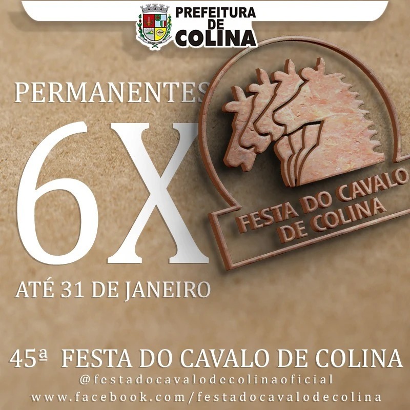 Prefeitura de Colina inicia venda de permanentes para a 45ª. Festa do Cavalo