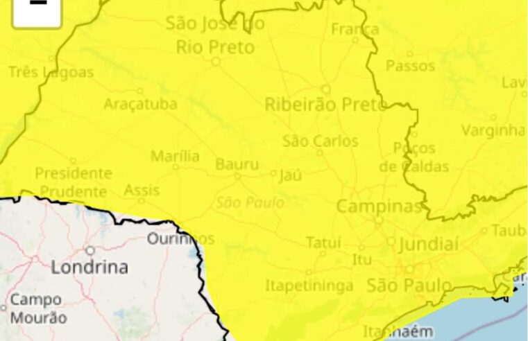 INMET emite alerta para chuvas intensas e ventos fortes nesta segunda e terça