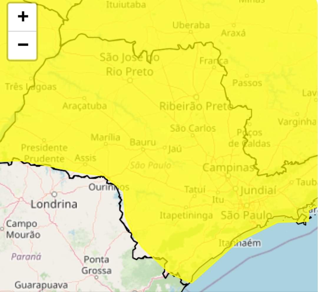 INMET emite alerta para chuvas intensas e ventos fortes nesta segunda e terça