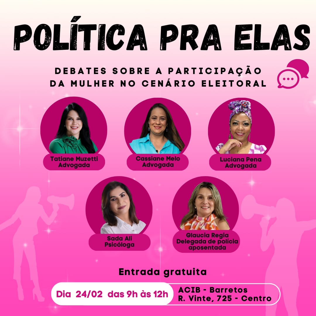 Participação da Mulher na Política é tema de evento na ACIB