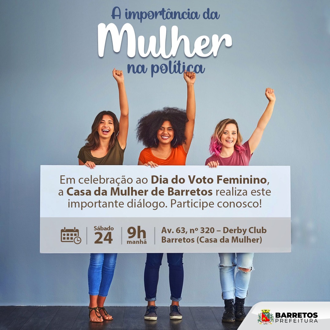 Prefeitura divulga programação de encontro sobre “A Importância da Mulher na Política”