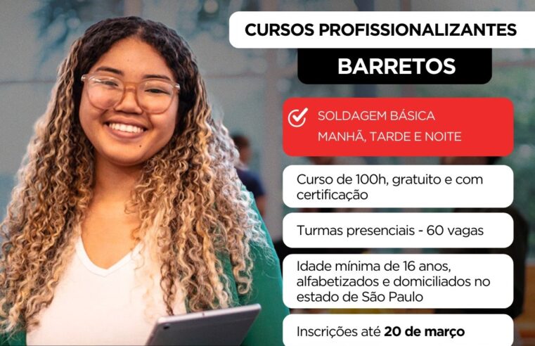 Barretos oferece curso profissionalizante gratuito de soldador com 60 vagas por meio do Qualifica SP – Novo Emprego