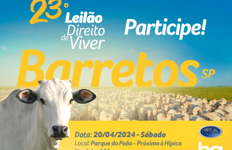 Leilão Direito de Viver está agendado para abril no Parque do Peão