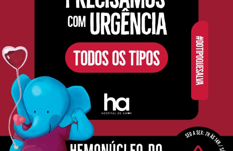 Hemunúcleo necessita de doações de sangue de todos os tipos