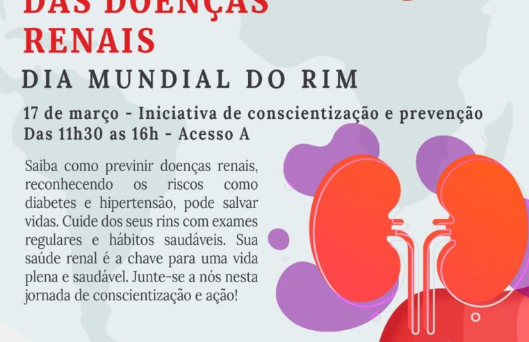 Ação sobre doenças renais acontece neste domingo no North Shopping