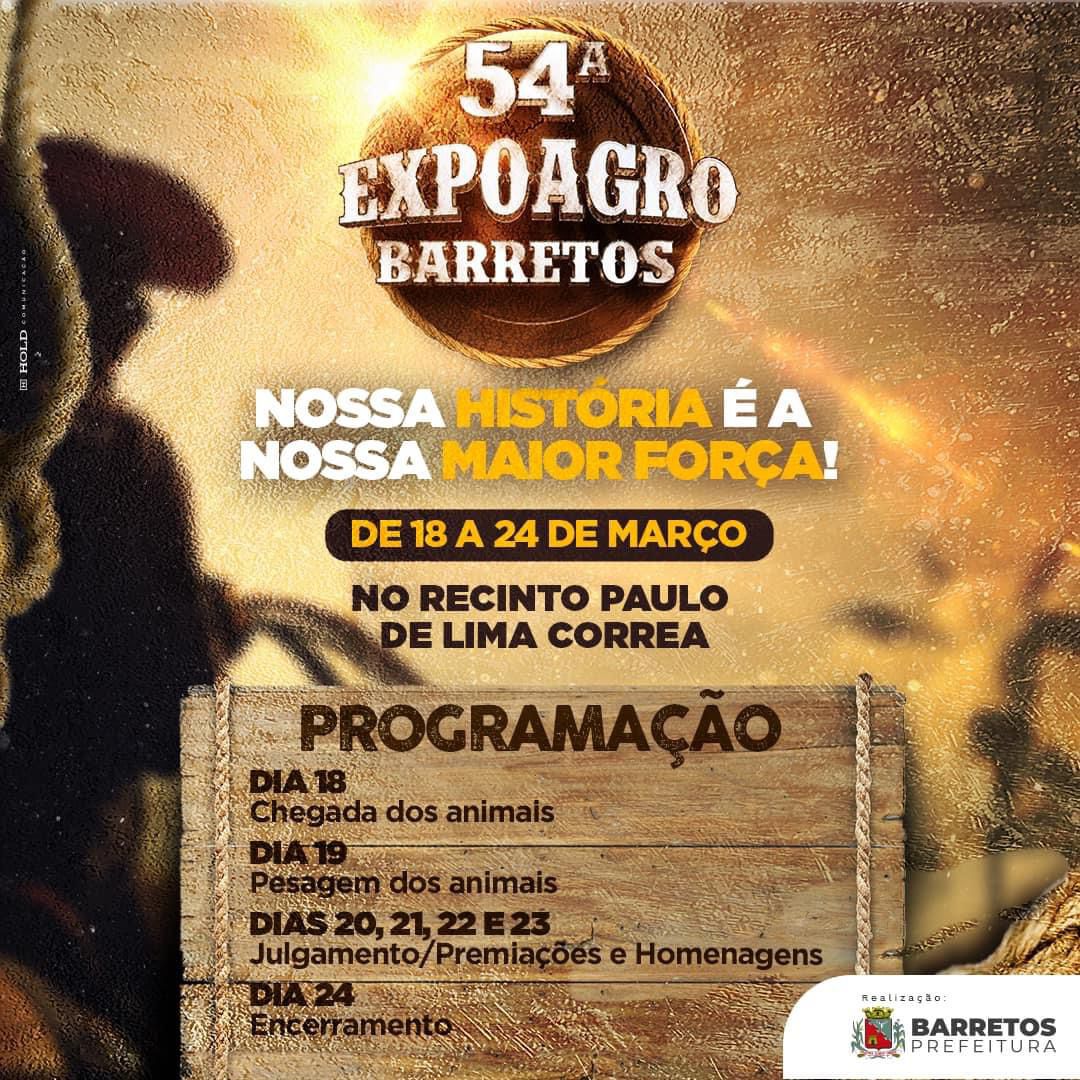 54ª ExpoAgro Barretos será realizada ao longo da próxima semana