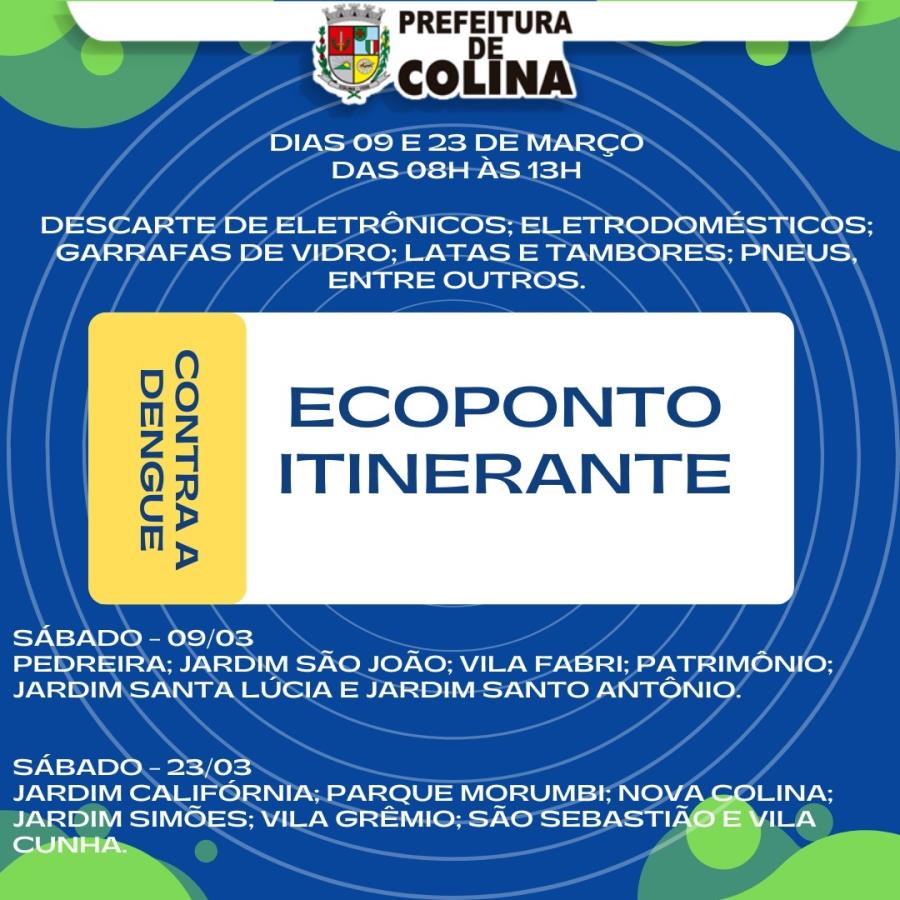 Colina implanta  Ecoponto Itinerante para combate à dengue