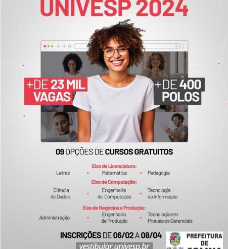 Polo Colina UNIVESP abre inscrições para o vestibular 2024