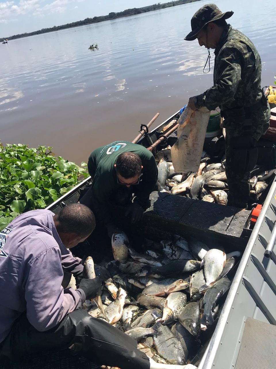 Polícia Ambiental flagra pescadores pescando em locais proibidos
