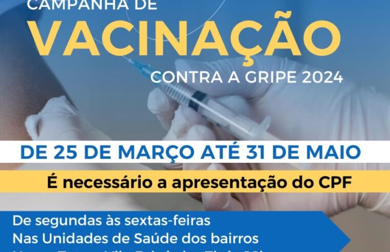 Prefeitura de Colina realiza Campanha de Vacinação contra a Gripe