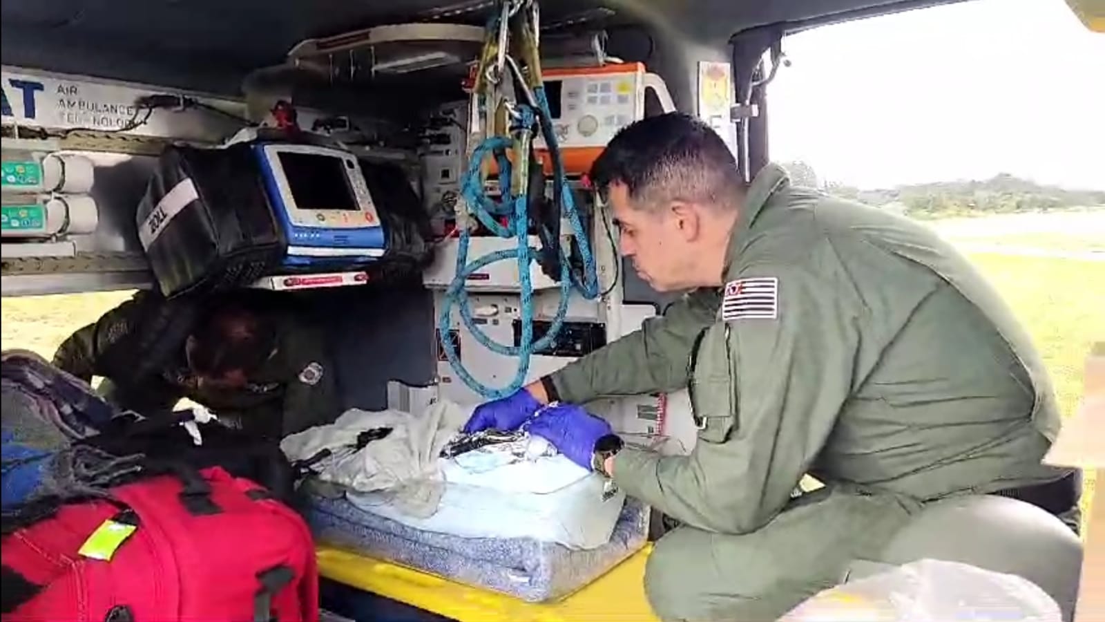 Helicóptero da PM realiza encontro de mãe com bebê em Venâncio Aires